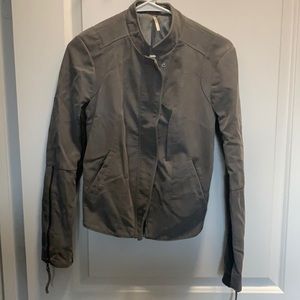 Free People grey suede jacket size 4